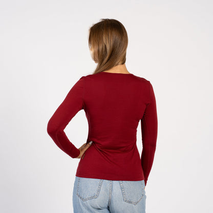 Women's 160 Thermal Long Sleeve Crew Royal Cherry