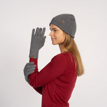 Women's Cashmere Beanie & Gloves 2-Piece