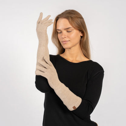 Women's Knit Cashmere Long Gloves