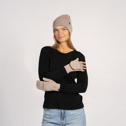 Women's Merino Convertible Gloves & Beanie 2-Piece