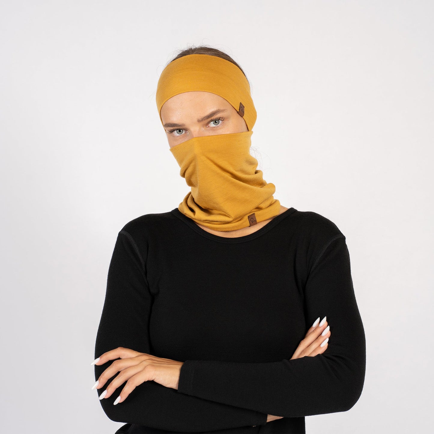 Women's Headband & Gaiter 2-Piece Yellow