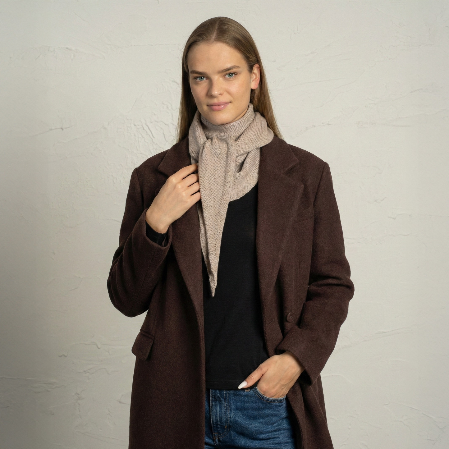 Women's Merino Wool Triangle Scarf