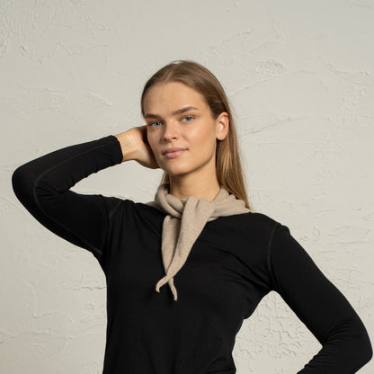 Women's Cashmere Triangle Knit Bandana Scarf