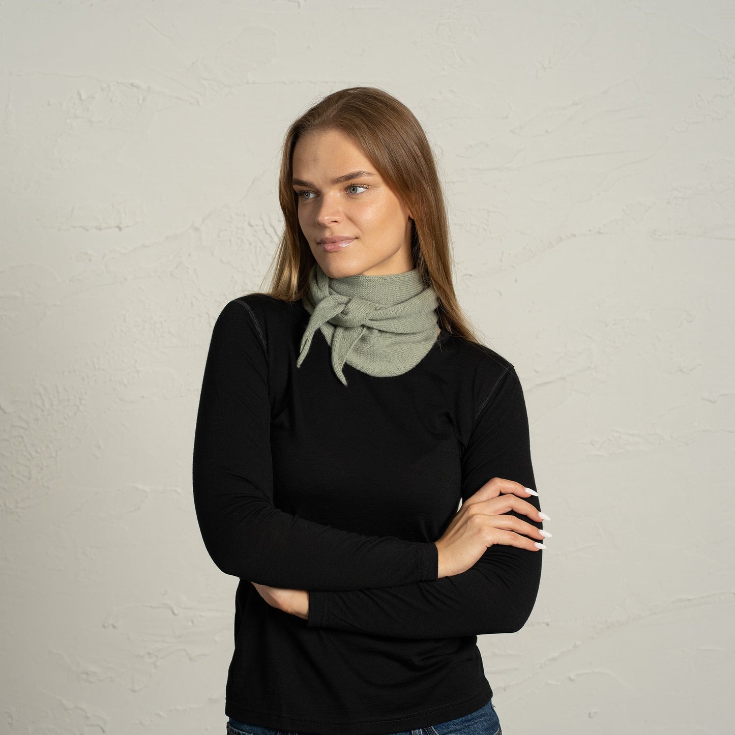 Women's Cashmere Triangle Knit Bandana Scarf