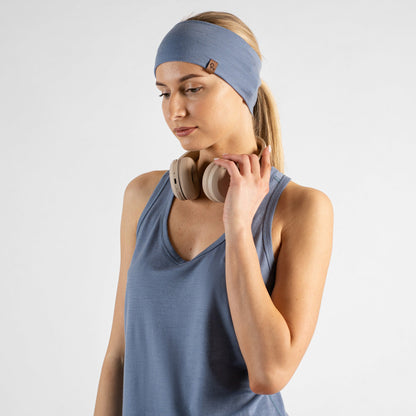 Women's Lightweight Merino Headband Dusty Blue