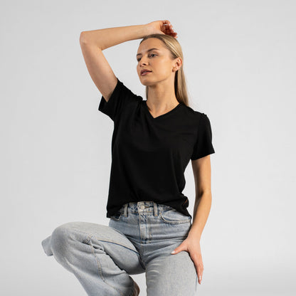 Women's Merino Regular Fit V-Neck Tee