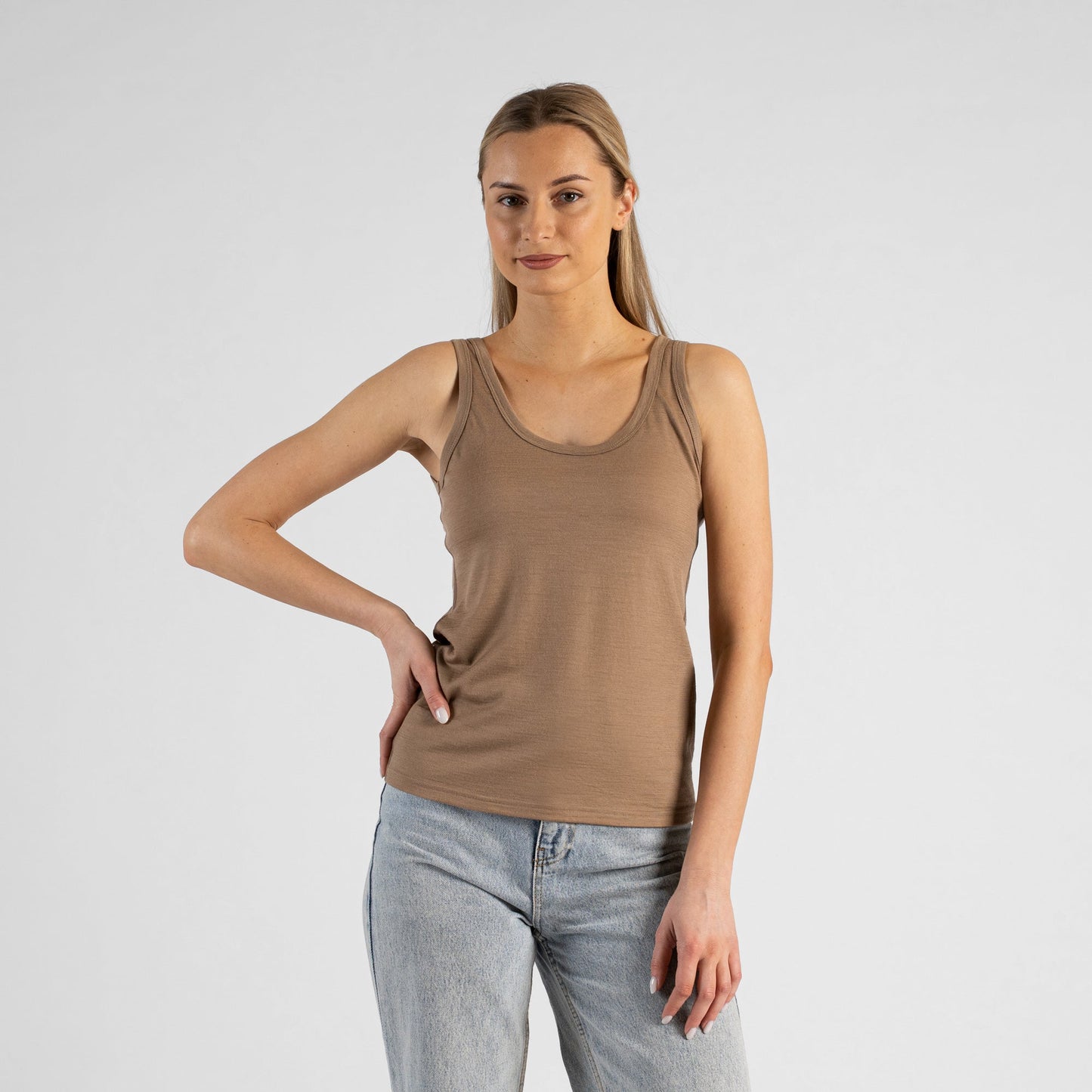 Women's Merino Sleeveless Top Beige