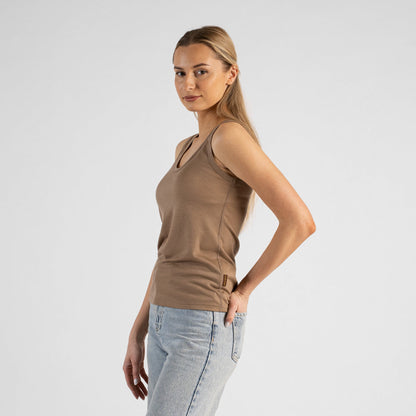 Women's Merino Sleeveless Top Beige