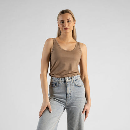 Women's Merino Sleeveless Top Beige
