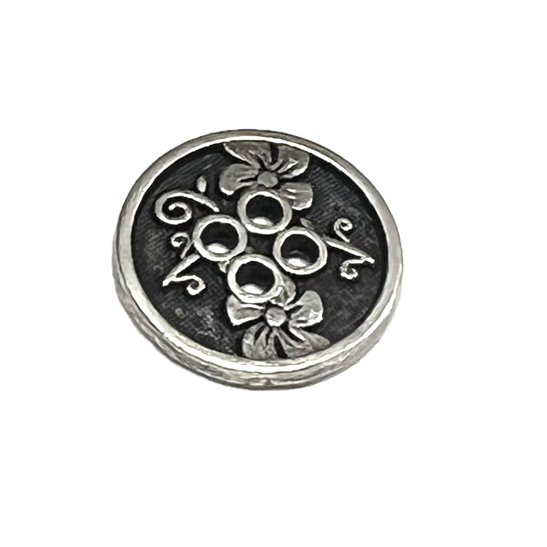Antique Silver Flowers-15mm