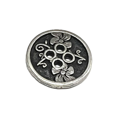 Antique Silver Flowers-15mm