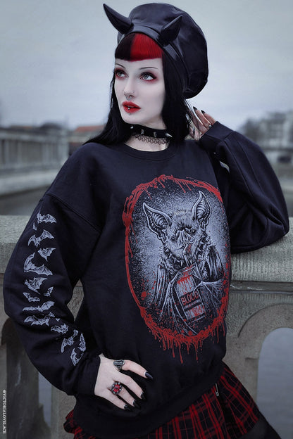 Bat Blood Snack Time Sweatshirt