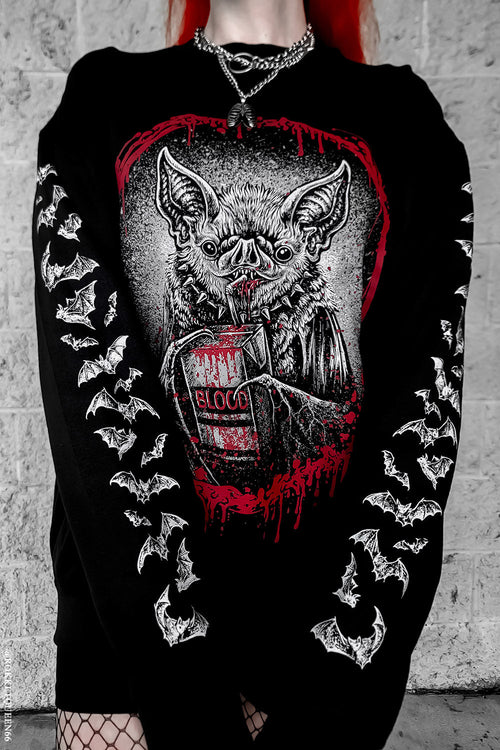 Bat Blood Snack Time Sweatshirt