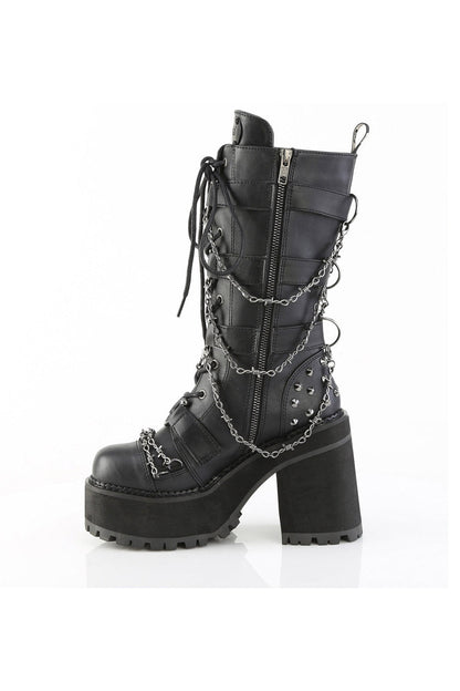 Black Sacraments Studded Punk Boots [ASSAULT-117]