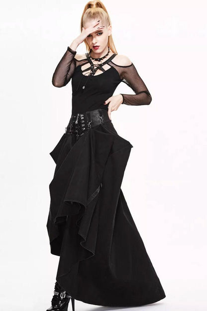 Bustle Harness Maxi Skirt