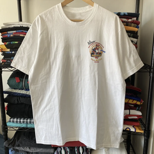 90s German Mario Kart Winners Washed White Tee