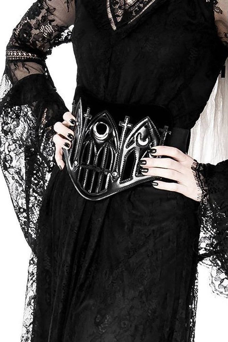 Cathedral Waist Belt With Triple Moon