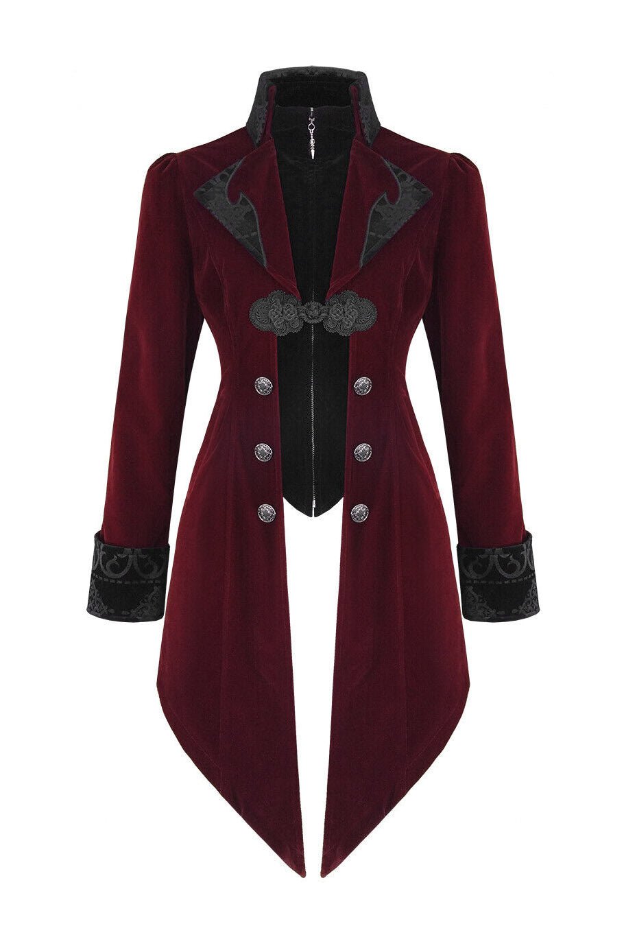Crimson Blood Victorian Goth Coat