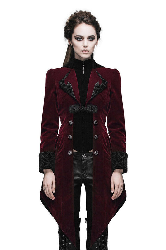 Crimson Blood Victorian Goth Coat