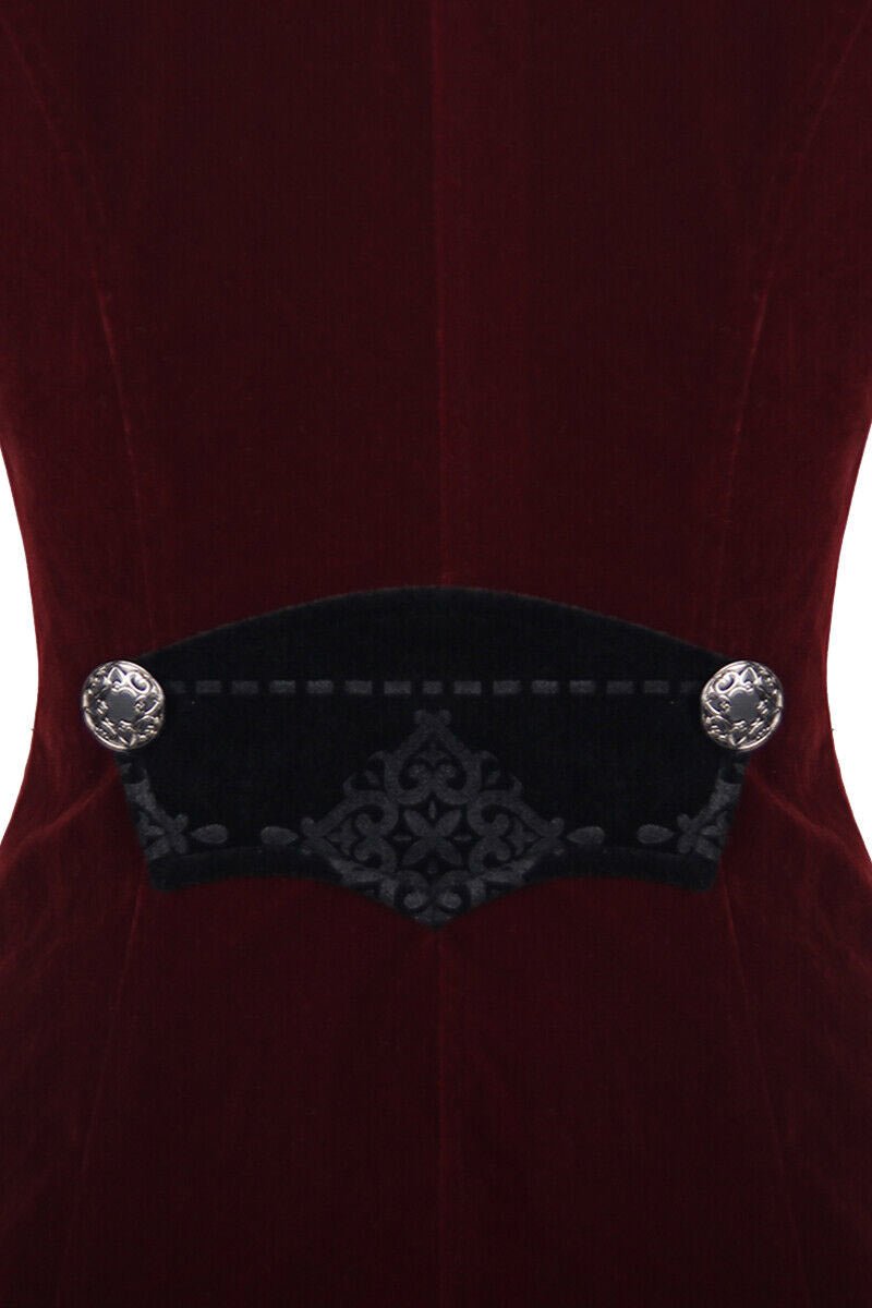 Crimson Blood Victorian Goth Coat