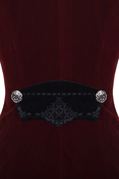 Crimson Blood Victorian Goth Coat