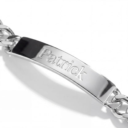 Engravable Curb Chain ID Bracelet