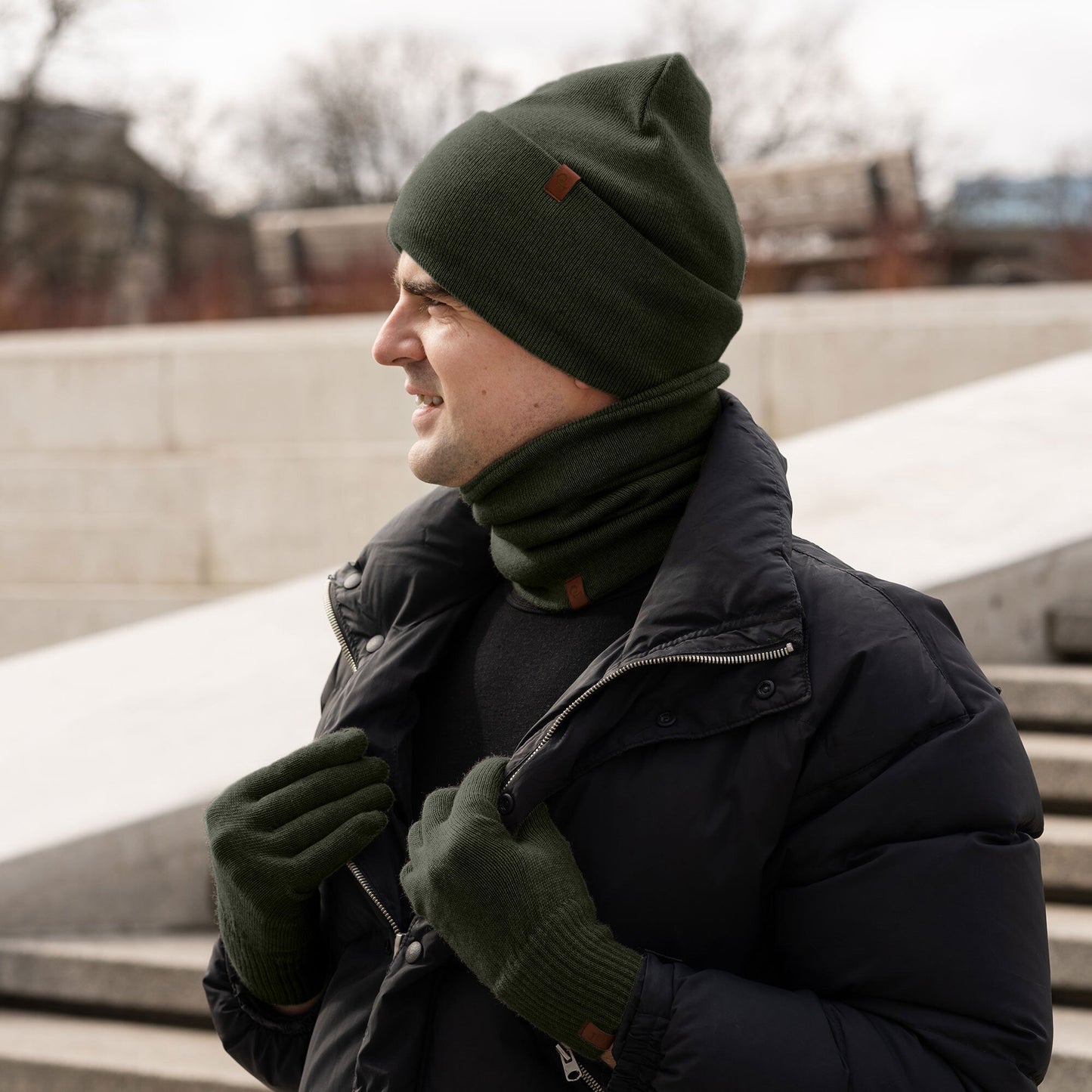 Men's Knit Gloves Merino