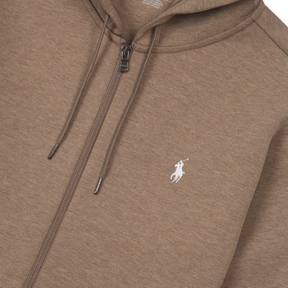 Double-Knit Full Zip Hoodie | Brown