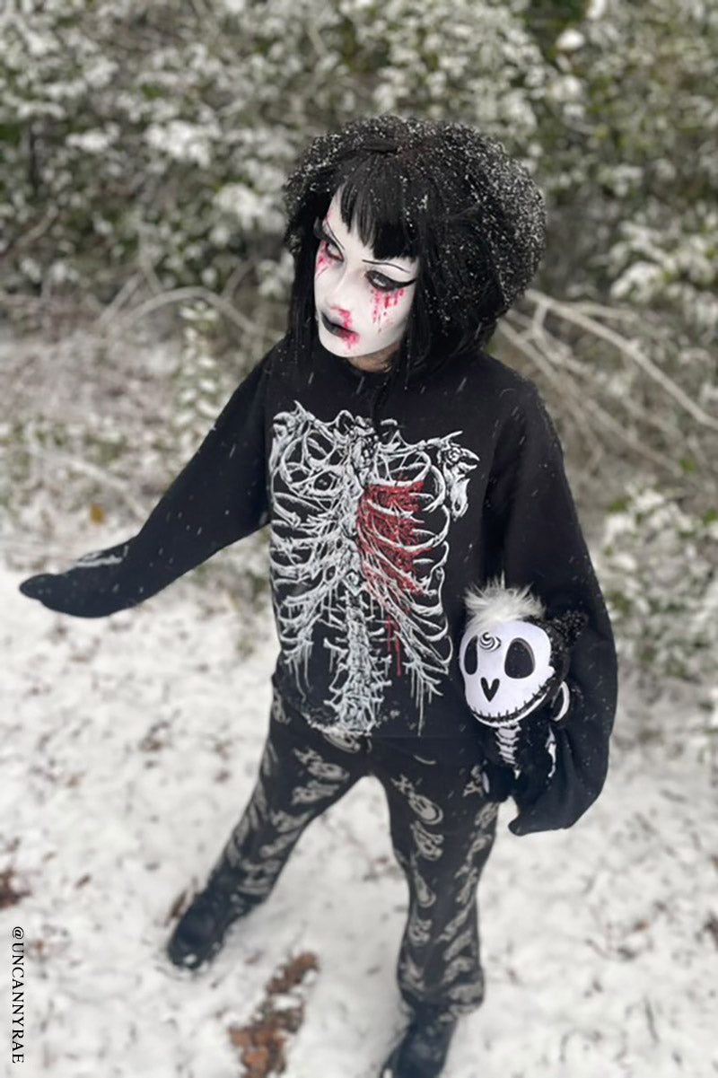 Bleeding Heart Skeleton Sweatshirt