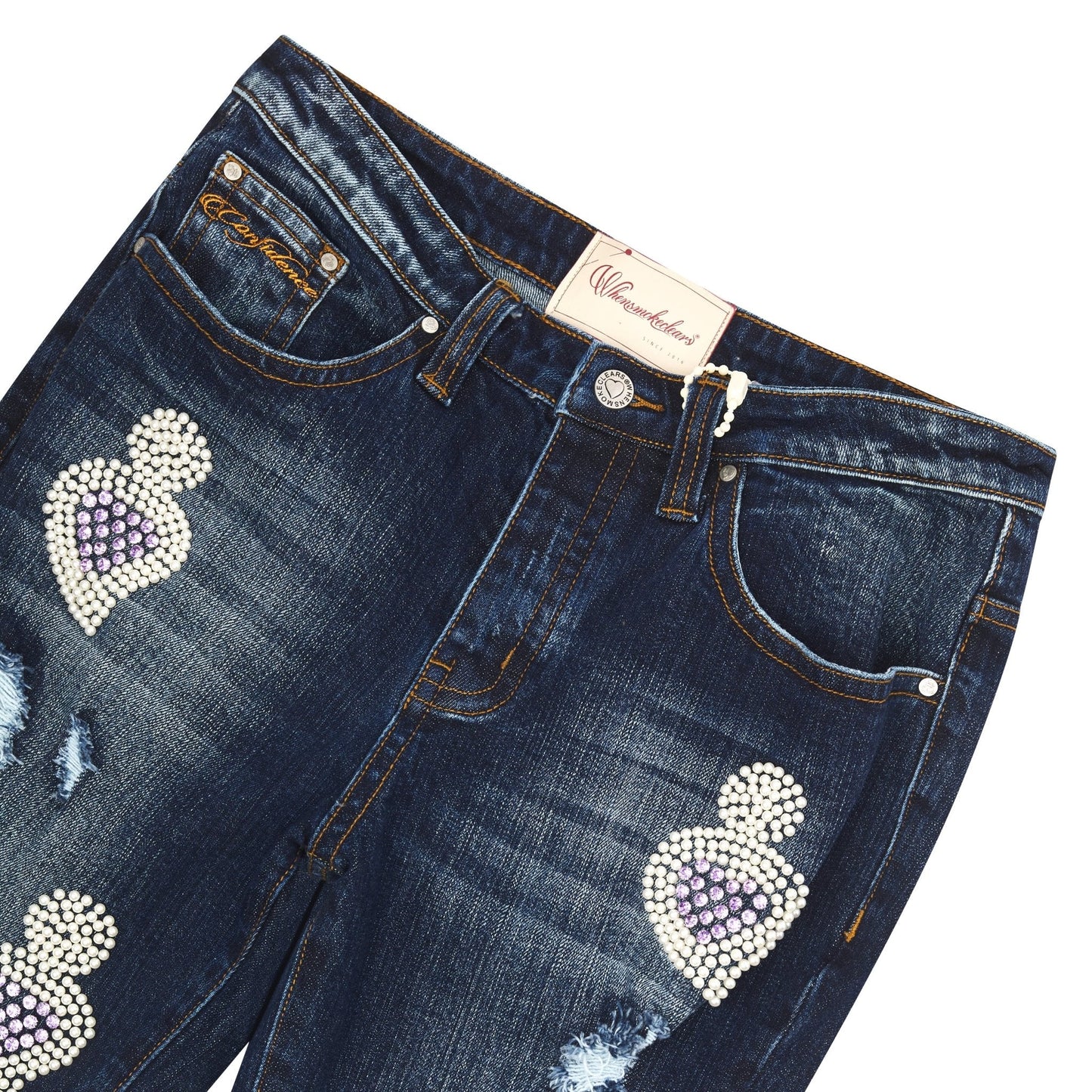 Fumi Diamond Denim | Dark Wash/Purple