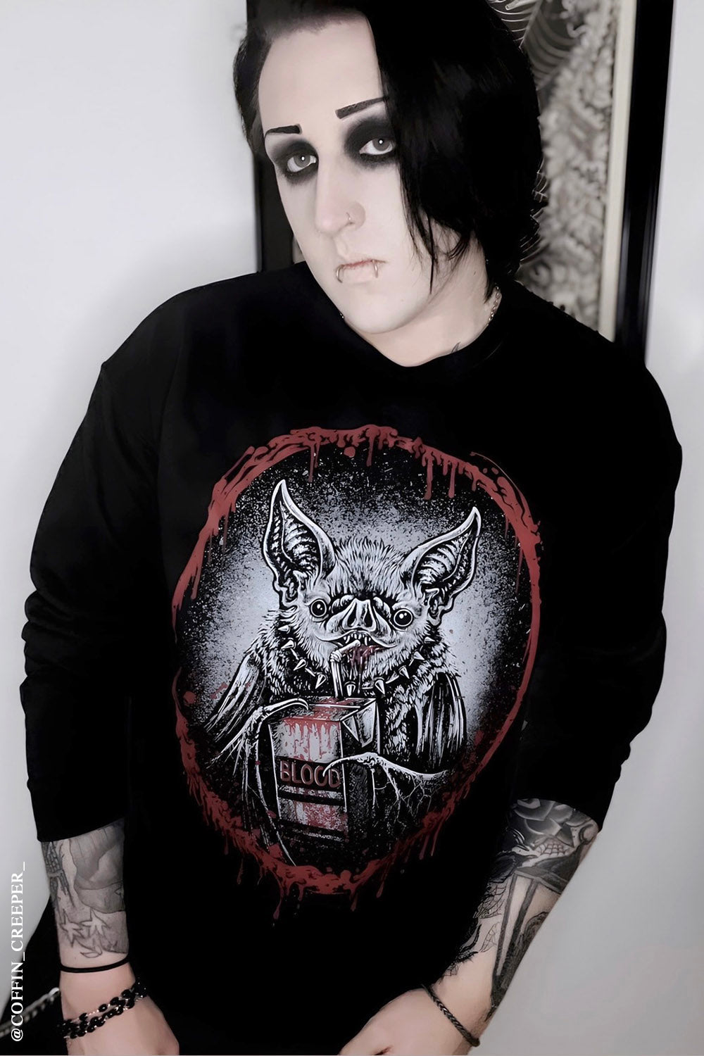 Bat Blood Snack Time Sweatshirt