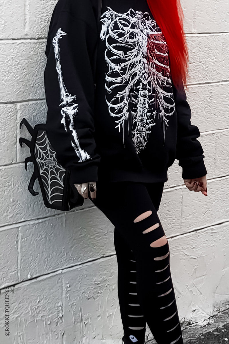 Bleeding Heart Skeleton Sweatshirt