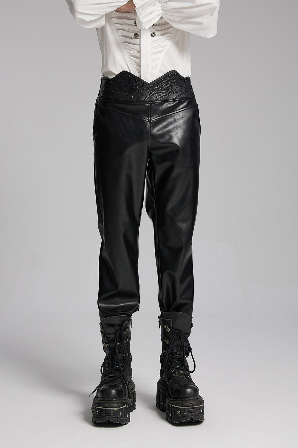 Badlands Studded Vegan Leather Moto Pants