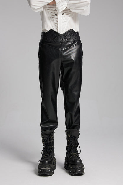 Badlands Studded Vegan Leather Moto Pants