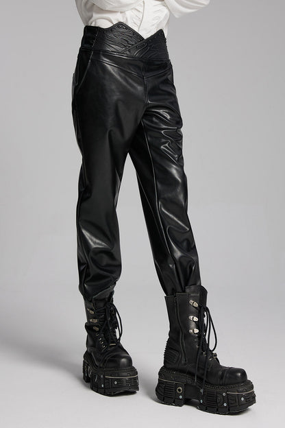 Badlands Studded Vegan Leather Moto Pants