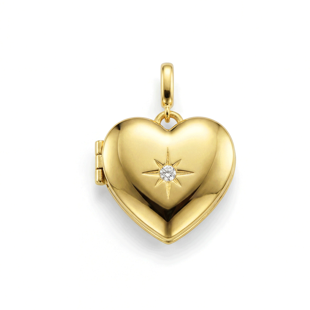 Personalized Heart Locket Charm