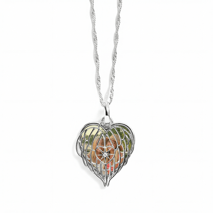 Personalized Angel Wing Photo Necklace