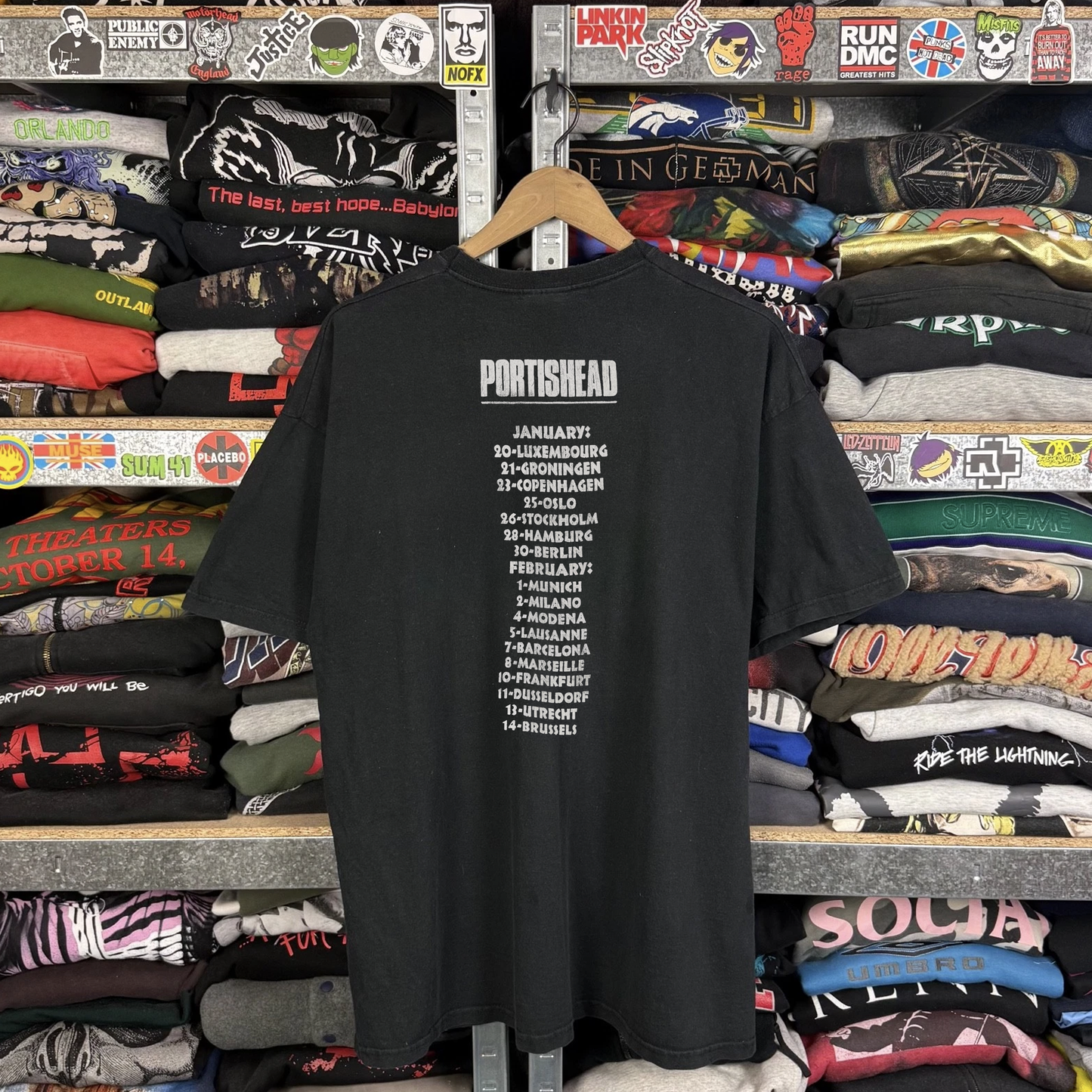 90s Portishead Washed Black Tee