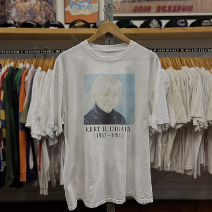 Rare Kurt D Cobain Washed White Tee