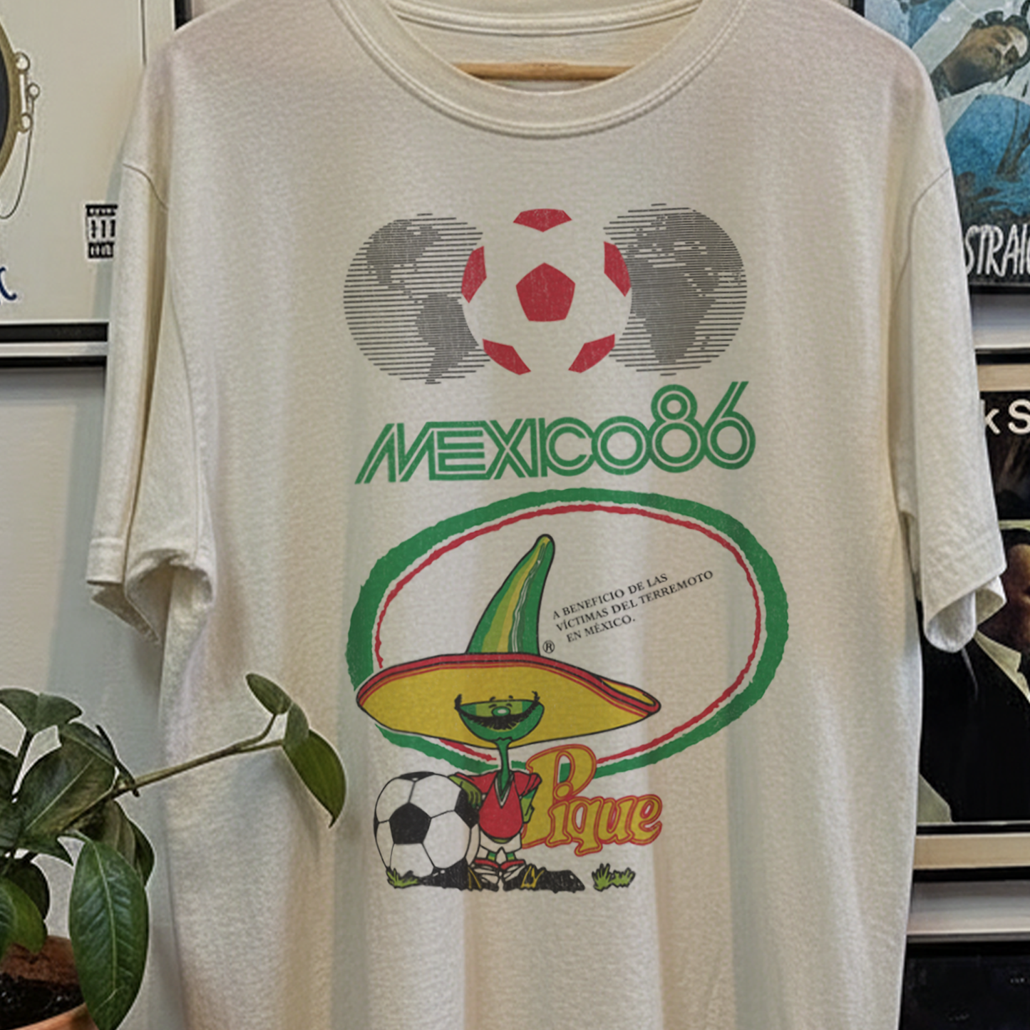 86 Mexico World Cup Pique Washed White Tee