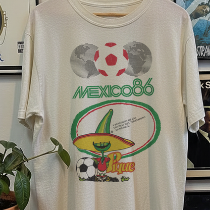 86 Mexico World Cup Pique Washed White Tee