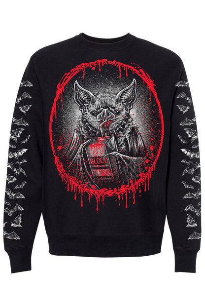 Bat Blood Snack Time Sweatshirt