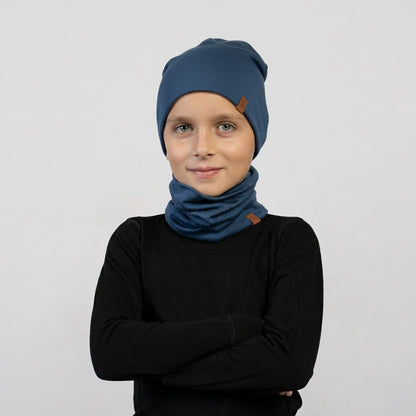 Kids' Merino Wool Neck Gaiter & Beanie 2-Piece Set