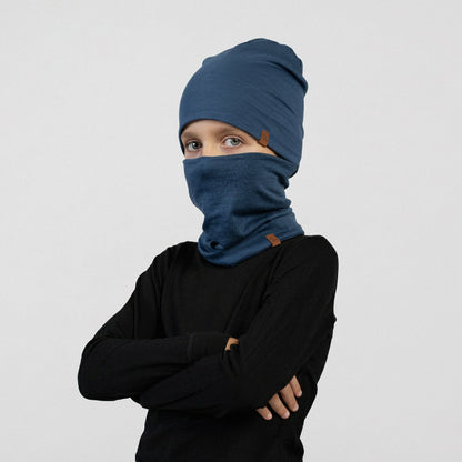 Kids' Merino Wool Neck Gaiter & Beanie 2-Piece Set