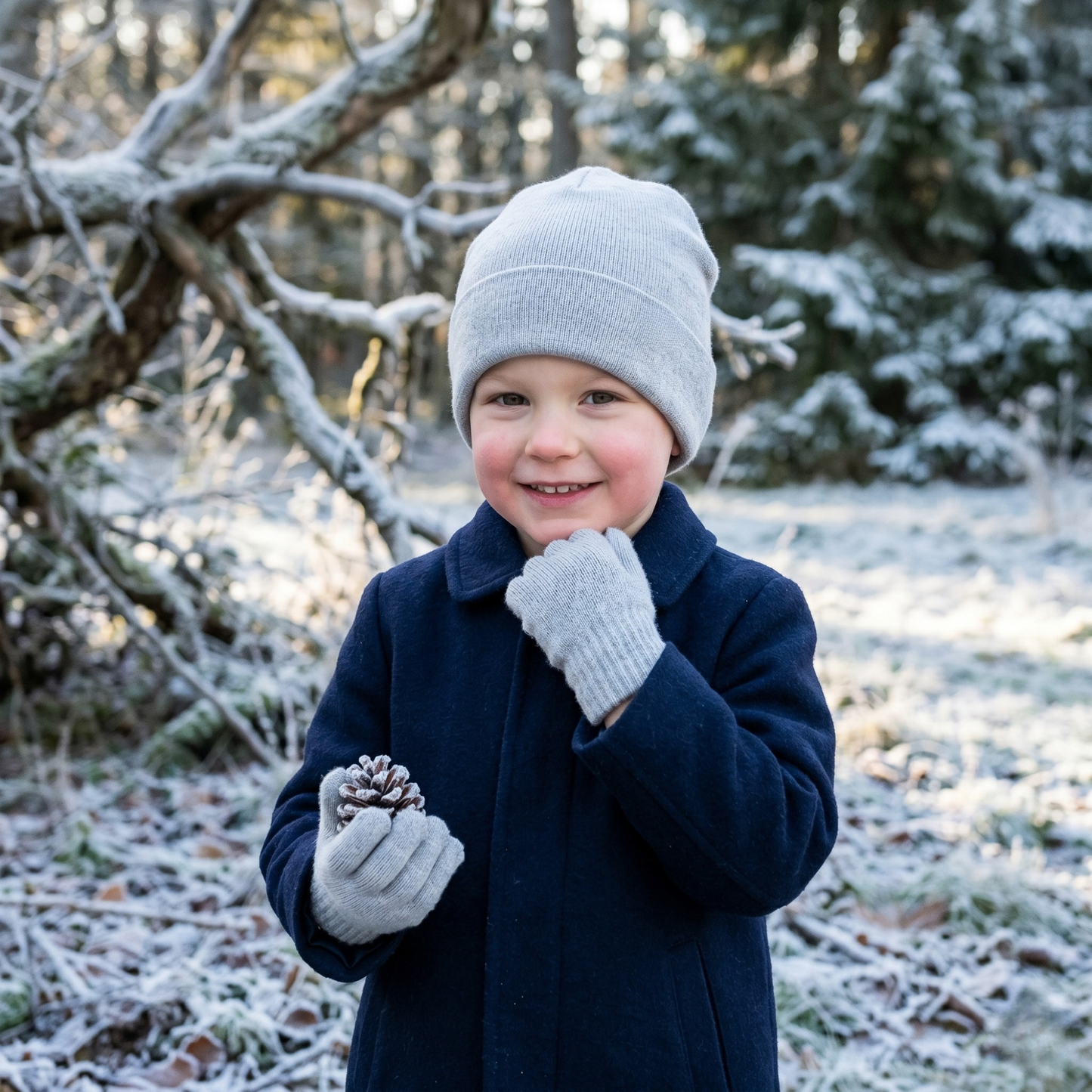 Kids' Knit Beanie & Gloves 2-Piece