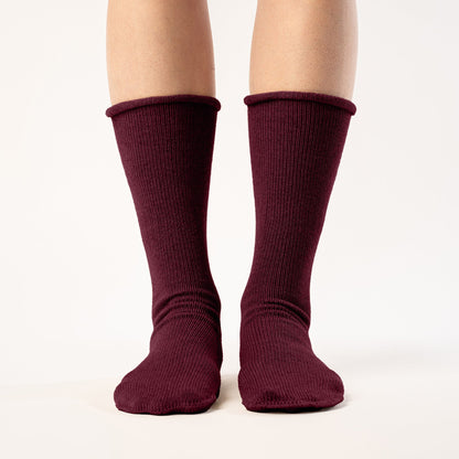 Women's Knit Socks Merino Royal Cherry