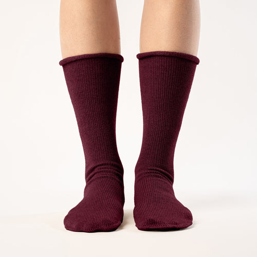 Women's Knit Socks Merino Royal Cherry