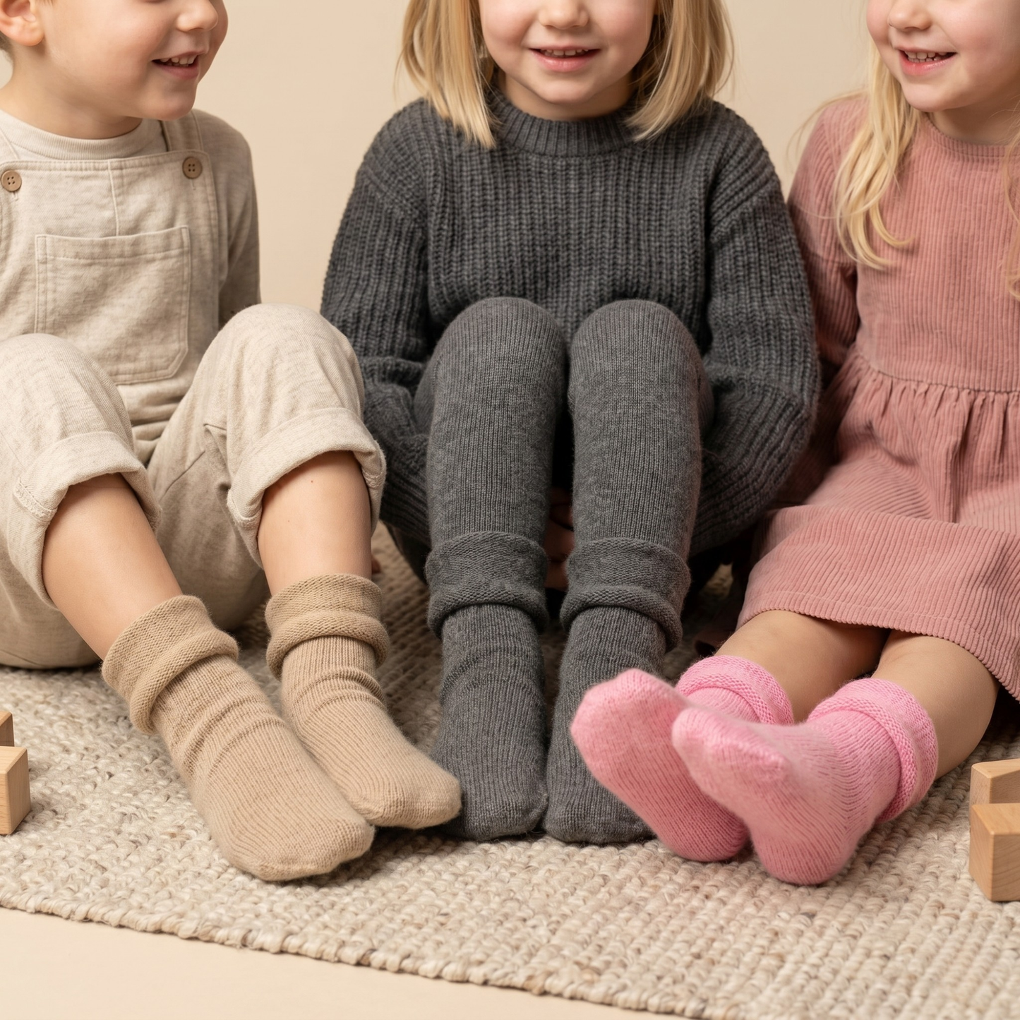 Kids' Merino & Cashmere Socks 3-Pack