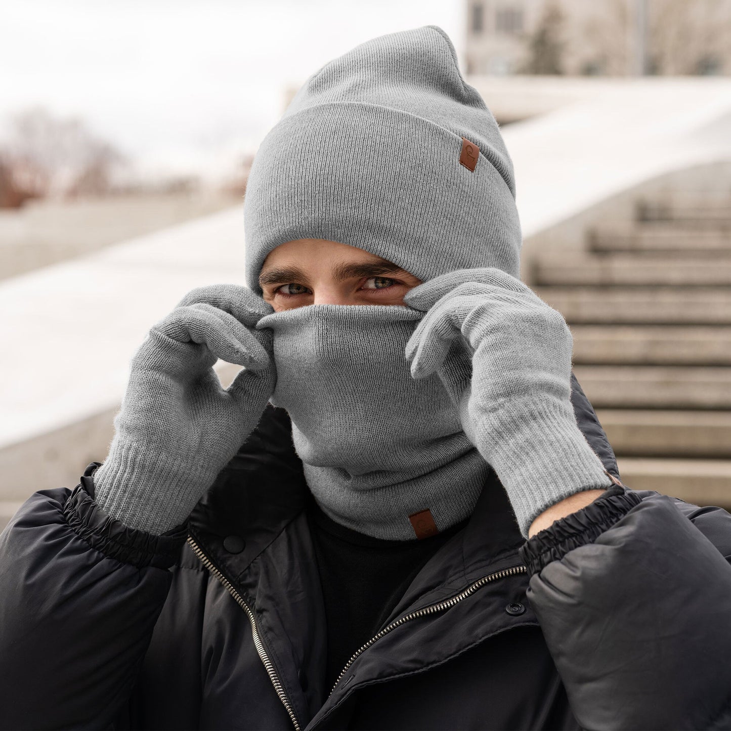 Men's Knit Gloves Merino