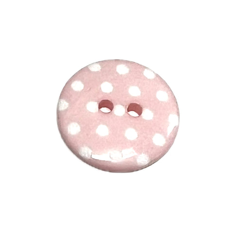 Light Pink w/ White Polka-18mm